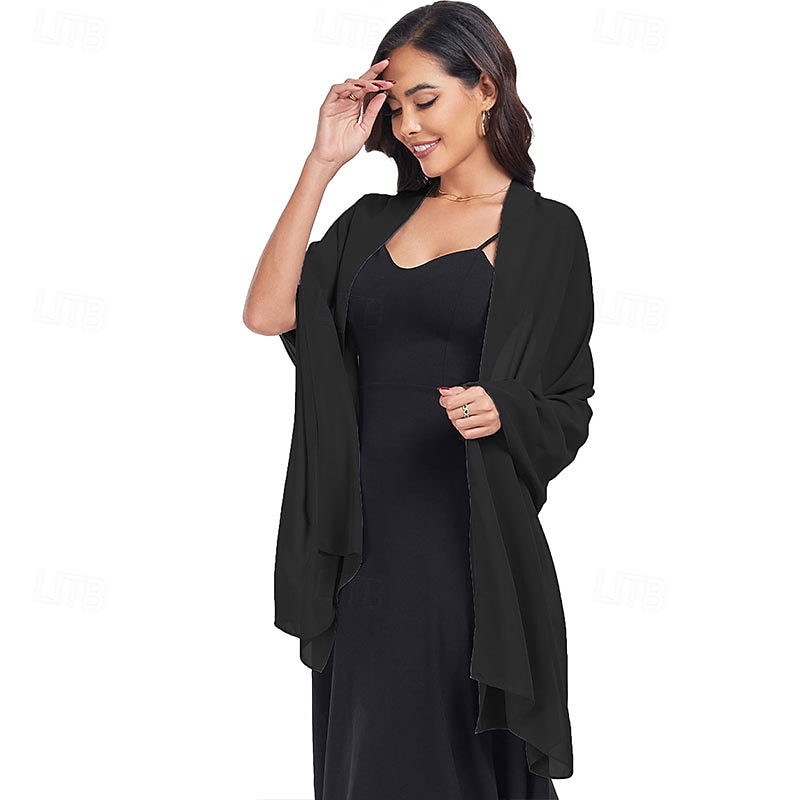 sjal wraps for kvinner bryllup kveld chiffon myke sjal for bryllup gjest brude skjerf 2025 - $14.99 –P6