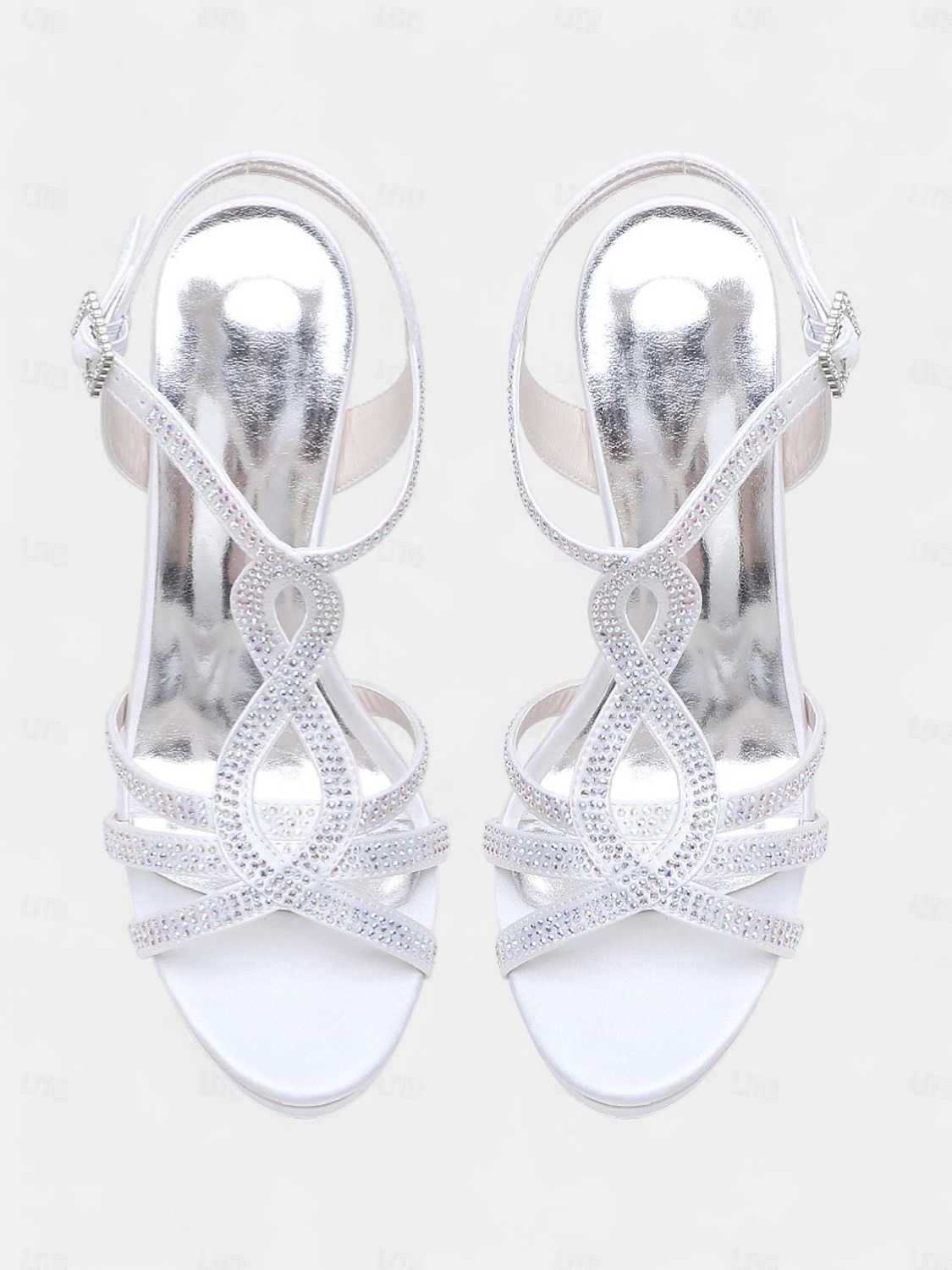 sandali con cinturino e tacco alto in strass verdi per cocktail party, occasioni serali e matrimoni da donna del 2025 a $69.99 –P6