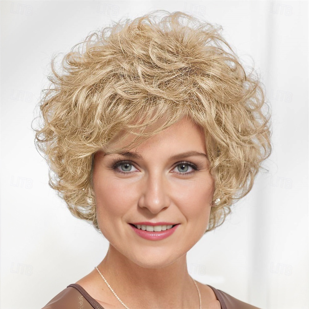 Nora WhisperLite Wig  Short Volume-Rich Layers Of Soft Feathery Waves / Multi-tonal Shades of Blonde Silver Brown and Red 2025 - $24.99 –P5