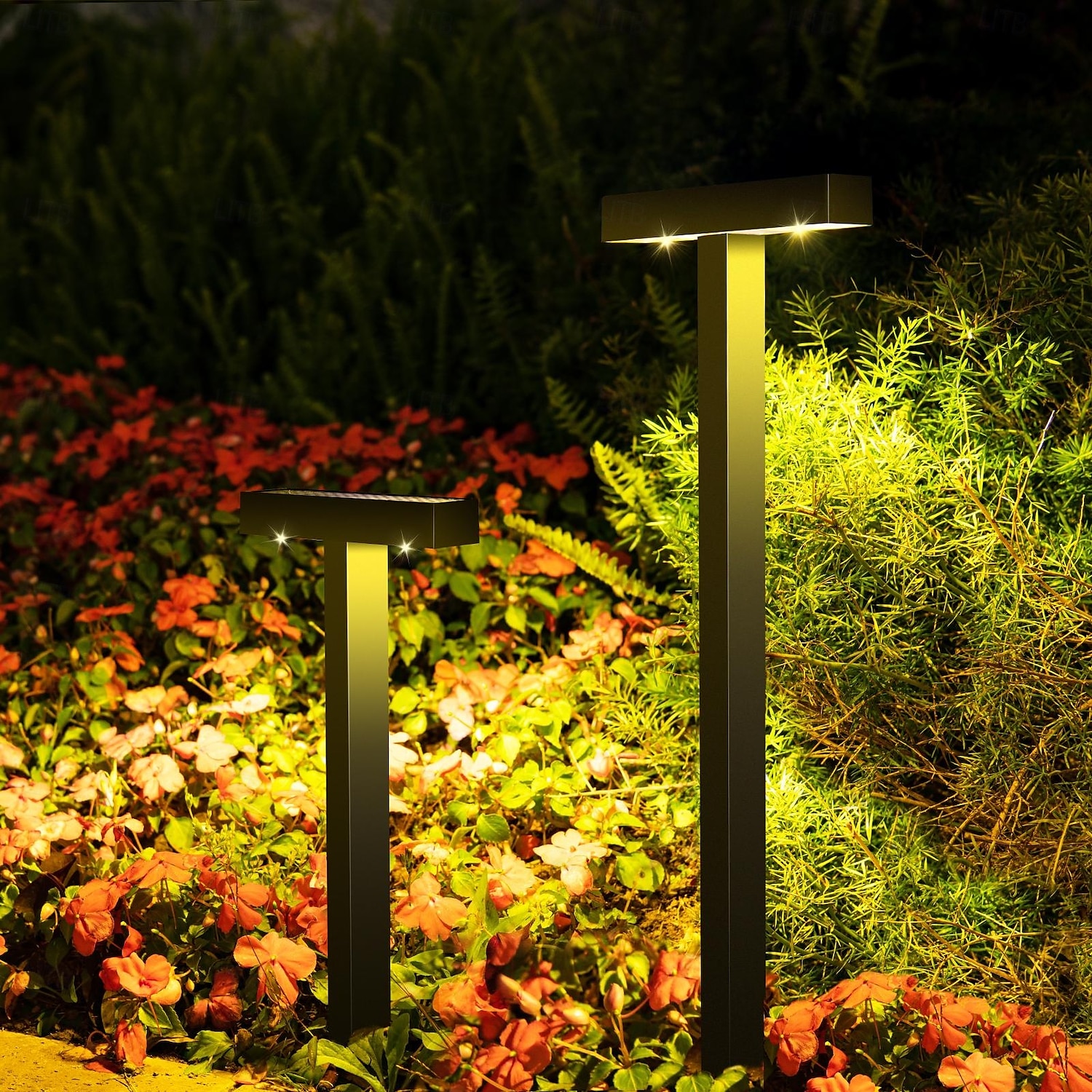 2/4 buc lumină solară pentru alee, lumină de grădină exterioară, iluminare automată impermeabilă, la întuneric, casă, grădină, gazon, Crăciun, Halloween, decorațiuni, lumină solară de sol 2025 - $39.99 –P6
