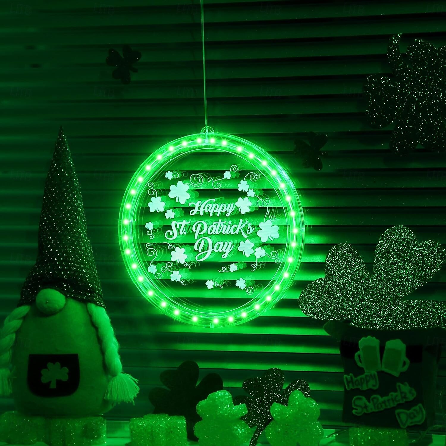 St. Patrick's Day Decorative Window Light - Battery Powered Suction Cup Hanging Light for Irish Festival Decoration 1pc 2025 - $19.49 –P8