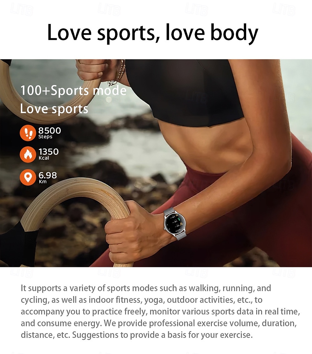 696 QS36 Reloj inteligente 1.43 pulgada Smartwatch Reloj elegante Bluetooth ECG + PPG Podómetro Recordatorio de Llamadas Compatible con Android iOS Mujer Hombre Impermeable Control de Medios 2025 - $55.99 –P10