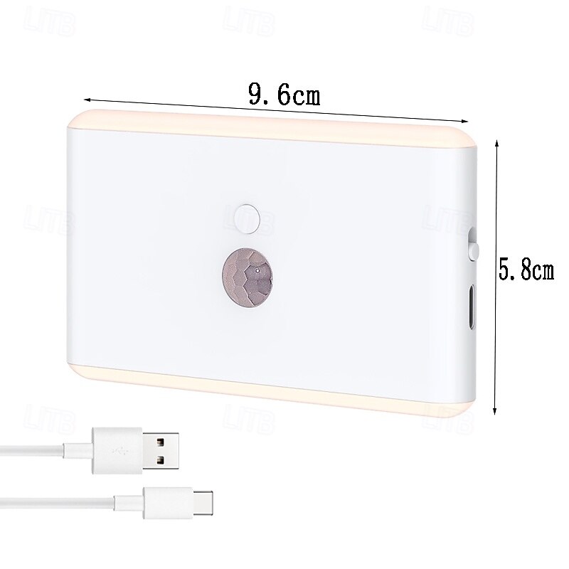 1 Stück Nachtlicht mit PIR-Bewegungssensor – RGB-Farbwechsel-Schranklicht, USB-aufladbare Nachtlampe mit Körpersensor für Treppen, Schlafzimmer und Flur 2025 - $22.99 –P5