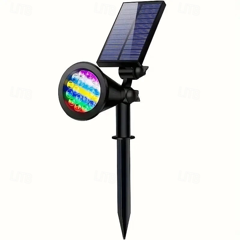 Projecteur solaire d'extérieur à LED super lumineux, interrupteur réglable, éclairage de paysage étanche, lampe solaire à 18 LED pour jardin, arbre, étang, piscine et cour, éclairage décoratif au sol de 2025 ? $32.99 –P5