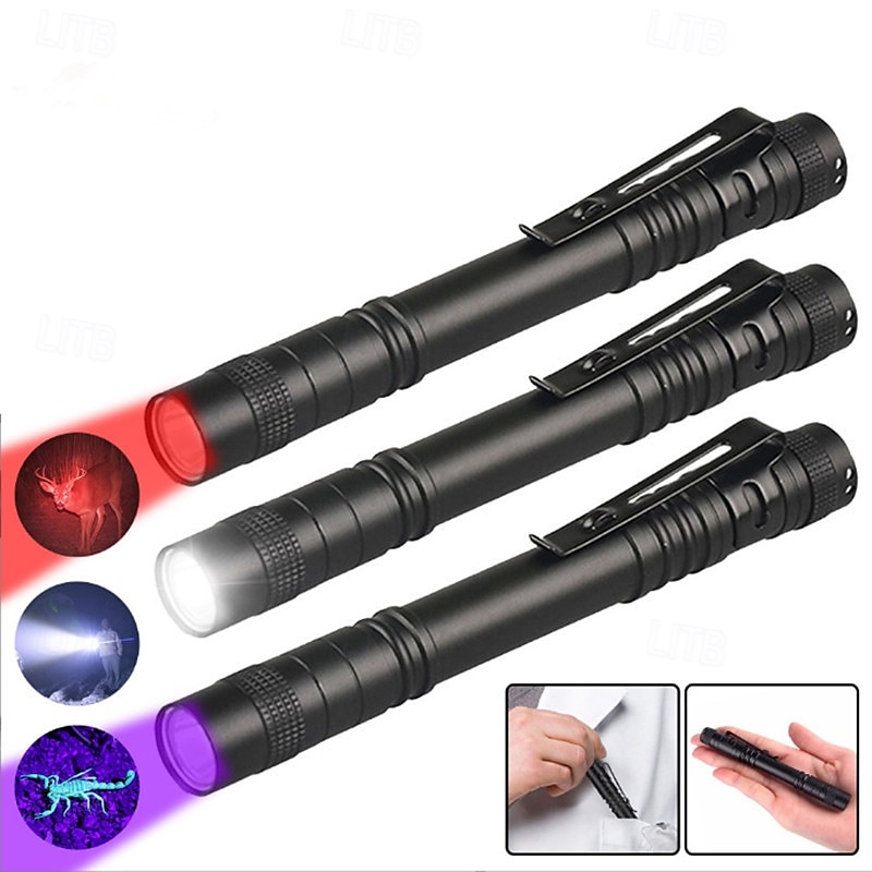 Linterna ultravioleta multifunción de 6 piezas, linternas de luz negra para exteriores a prueba de agua y caminos con función de iluminación, violeta 3,2 V 3 W para patio de camping en piscina 2025 - $35.99 –P5