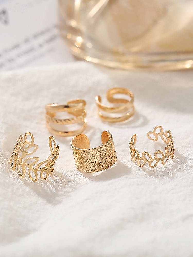 Gold Ear Cuff Set – Non-Piercing Alloy Ear Wraps with Unique Design, Minimalist Style for Women, Perfect for Parties, Everyday Wear and Gifts 2025 - $7.99 –P3