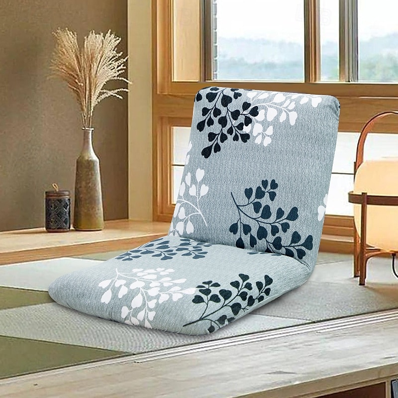 stretch foldegulv gaming stoltrekk uten stol, trykt justerbar gulv stol slipcover gulv lazy stoltrekk meditasjon lounge stol beskytter trekk 2025 - $9.49 –P18