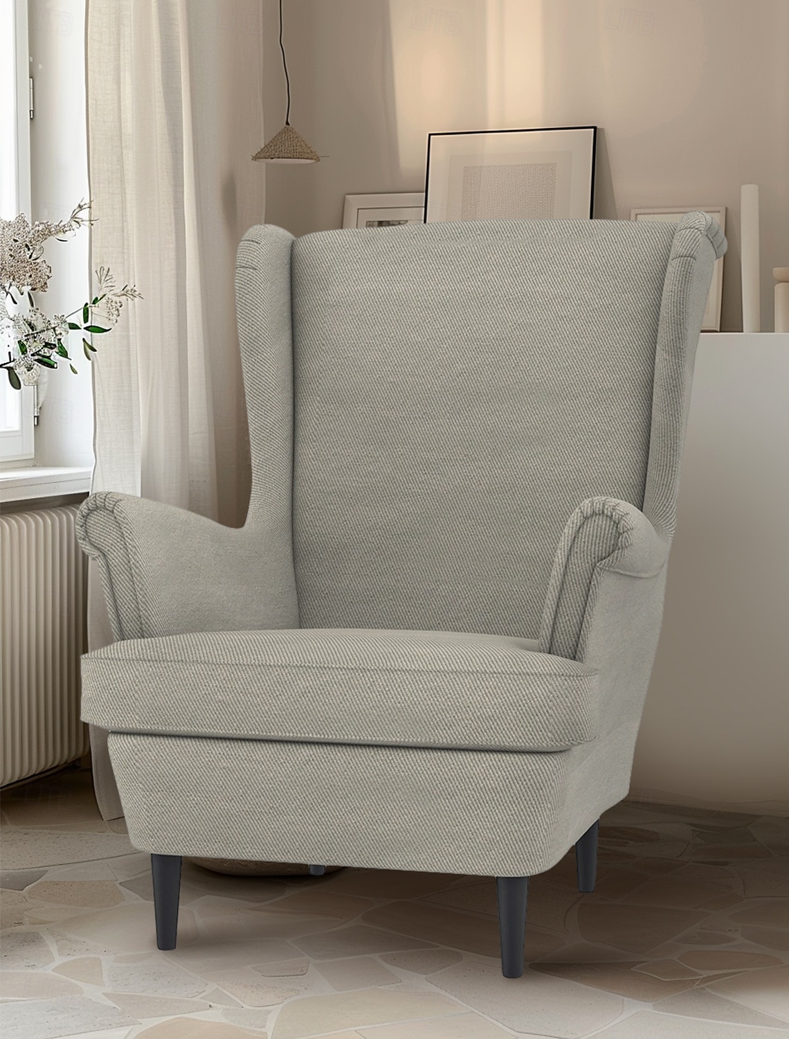Husă pentru fotoliu cu spătar înalt 100% bumbac culoare solidă cu captușeală 2025 - $82.99 –P11