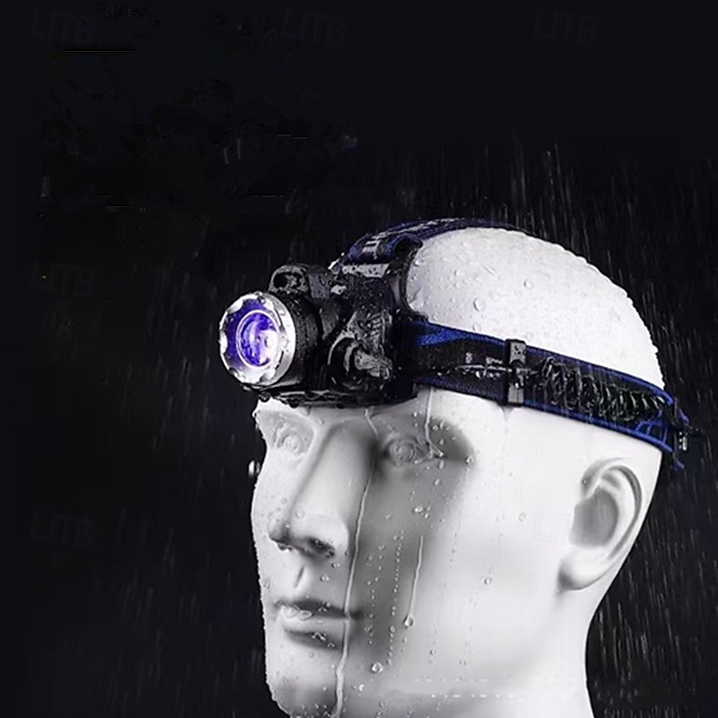 lampada frontale per apicoltura da pesca all'aperto ad alta potenza, lampada frontale a luce nera viola UV, potente lampada montata sulla testa per campeggio all'aperto, escursionismo del 2025 a $22.99 –P9