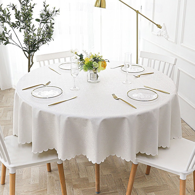 nappe ronde nappe en vinyle essuyable nappe de printemps toile cirée ferme pique-nique en plein air couverture de table en tissu pour salle à manger de mariage de 2025 ? $19.99 –P2