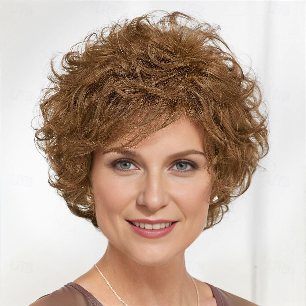 Nora WhisperLite Wig  Short Volume-Rich Layers Of Soft Feathery Waves / Multi-tonal Shades of Blonde Silver Brown and Red 2025 - $24.99 –P8