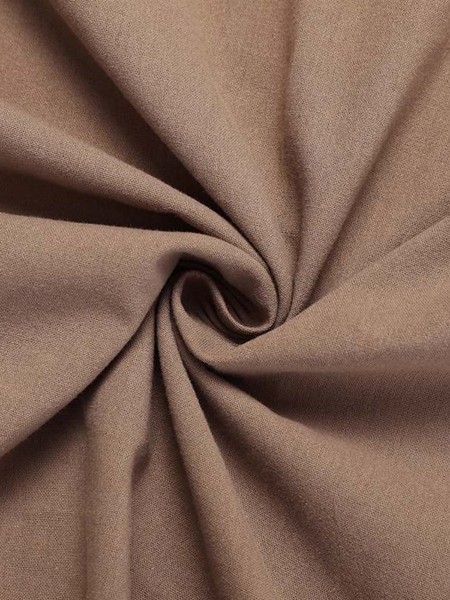 Damen Minikleid Baumwoll-Leinen-Kleider Freizeitkleid Basic Lässig Urlaub Täglich Normale Passform Einfach Dreiviertelarm Rundhalsausschnitt Marineblau Braun Khaki Armeegrün Sommer 2025 - $26.99 –P2