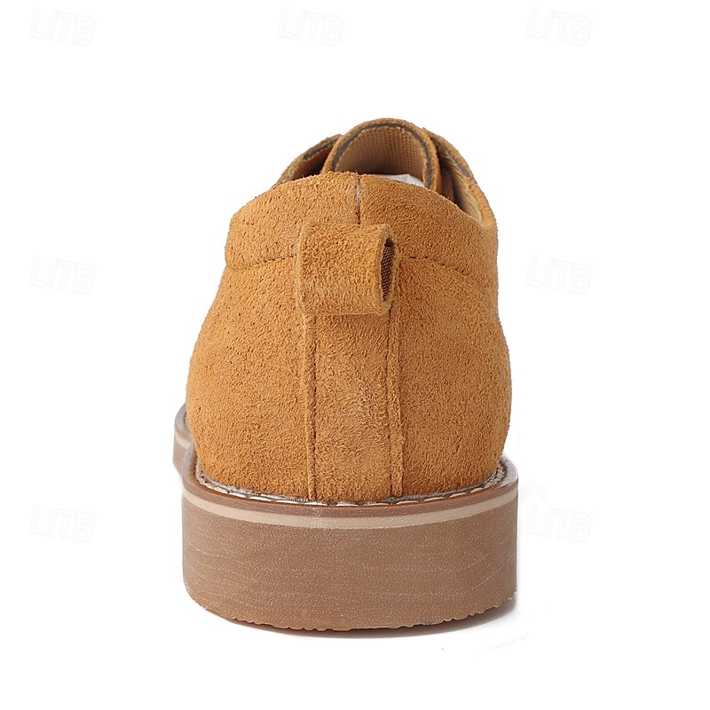 chaussures à lacets en daim marron clair pour hommes – chaussures décontractées confortables pour un usage quotidien et des occasions décontractées élégantes de 2025 ? $46.99 –P5