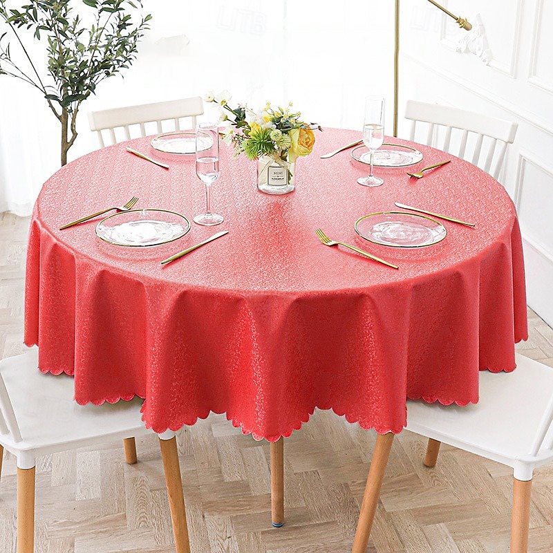 nappe ronde nappe en vinyle essuyable nappe de printemps toile cirée ferme pique-nique en plein air couverture de table en tissu pour salle à manger de mariage de 2025 ? $19.99 –P8