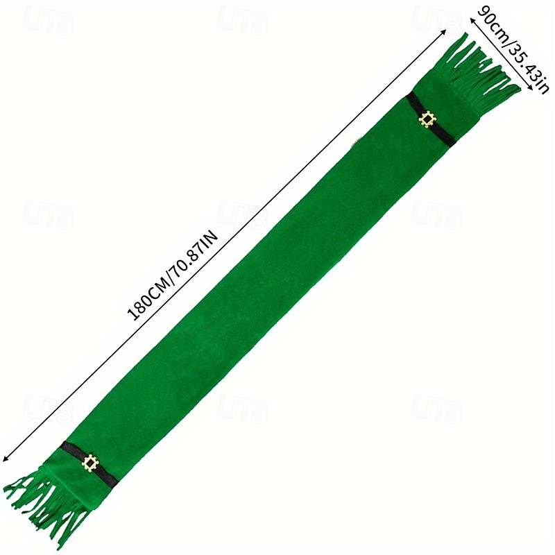 St. Patrick 2026 Scarf Clover Irish St. Patrick's Day Cosplay Adults' Men's Women's Halloween Carnival St. Patrick's Day Party Performance Stage Dress Up 2026 - $17.49 –P5
