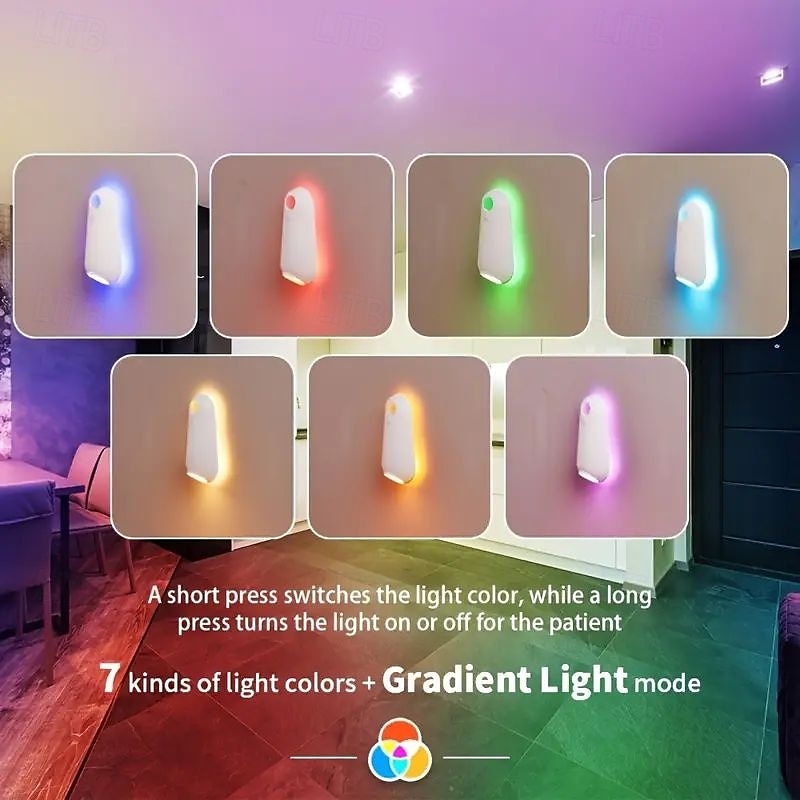 LED Smart Motion Sensor Night Light 8 Colors USB Rechargeable Toilet Seat Light for Home Bedroom Hallway WC Lighting Decoration 1/2pcs 2025 - $19.49 –P7