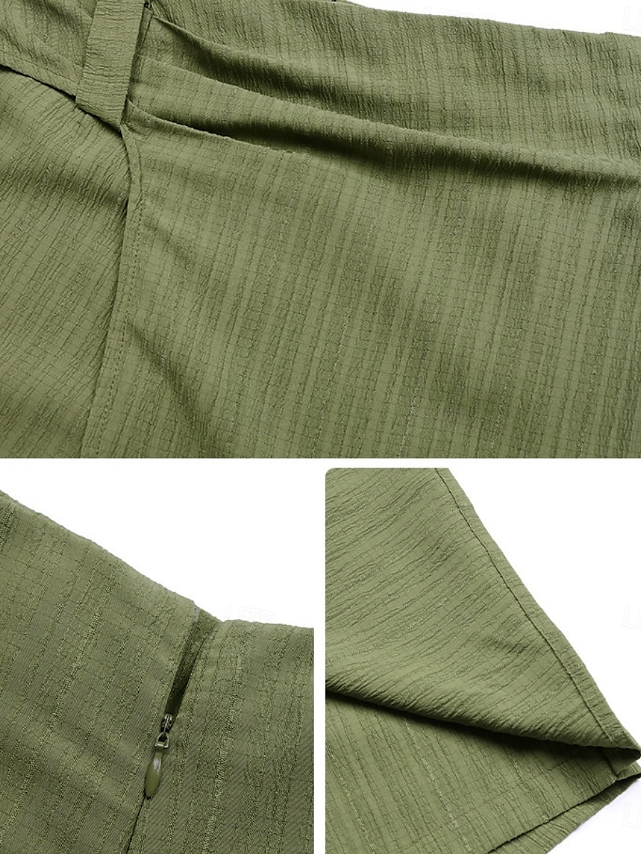 Per donna Chino Skort Pantaloncini a farfalla Di tendenza Streetwear Breve Vita alta Liscio comodo Morbido Comodo Media elasticità Esterno Strada Verde Estate Standard del 2025 a $18.99 –P3