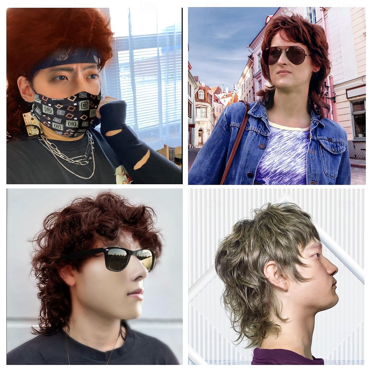 miesten kelttiperuukit 70-luvun 80-luvun asuihin, halloween-juhlien persoonallisuuden lisävaruste cosplay-hiusperuukki 2025 - $18.49 –P3