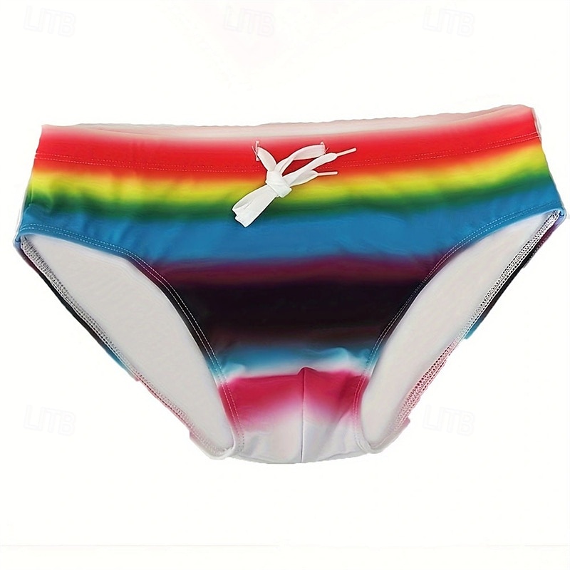Men's Swim Trunks Swim Shorts Swimwear Bottoms Drawstring Swimming Surfing Beach Water Sports Patchwork Summer Spring 2025 - $11.49 –P4