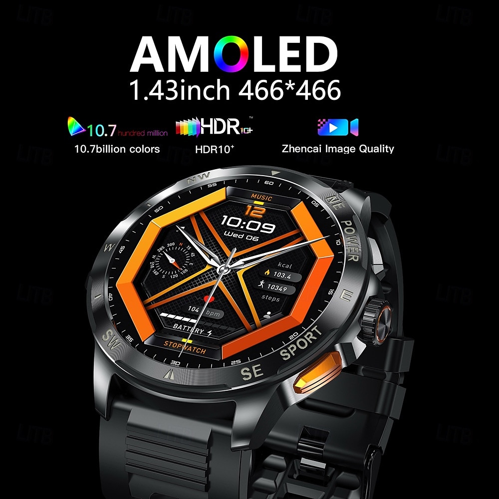 696 AK77 Smart Watch 1.43 inch Smart Band Fitness Bracelet Bluetooth Pedometer Call Reminder Sleep Tracker Compatible with Android iOS Women Men Hands-Free Calls Message Reminder Camera Control IP 67 2025 - $57.99 –P3