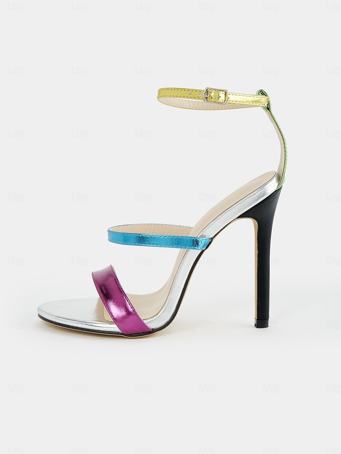 talons aiguilles métalliques multicolores pour femmes – sandales à bout ouvert vibrantes pour les fêtes et les événements spéciaux de 2025 ? $42.99 –P5