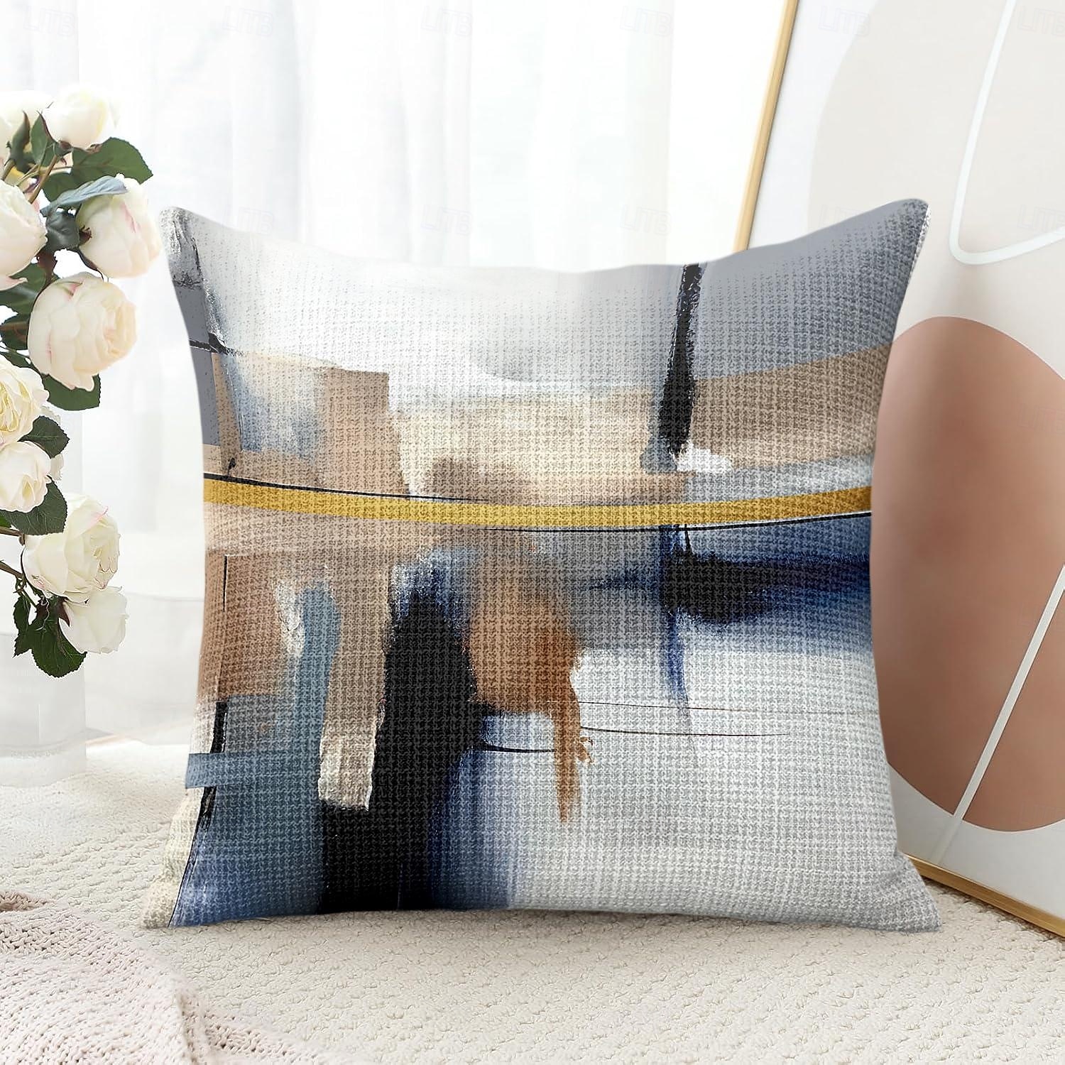 vintage koristeellinen toss tyynynpäällinen 1kpl marmorinen pehmeä neliö sohva tyynyliina tyynyliina makuuhuoneeseen olohuoneen sohvatuoli 2025 - $12.99 –P1