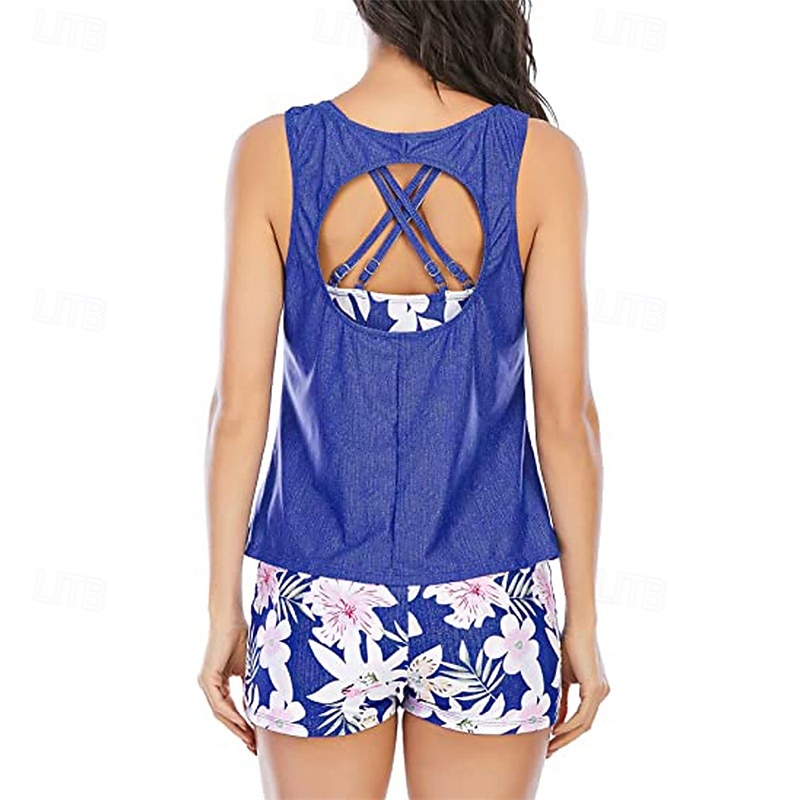 Mujer Traje de baño Bañadores Bañadores Negro Azul Real Transpirable Secado rápido Ligero Sin Mangas - Natación Surf Playa Verano Primavera 2026 - $18.49 –P8