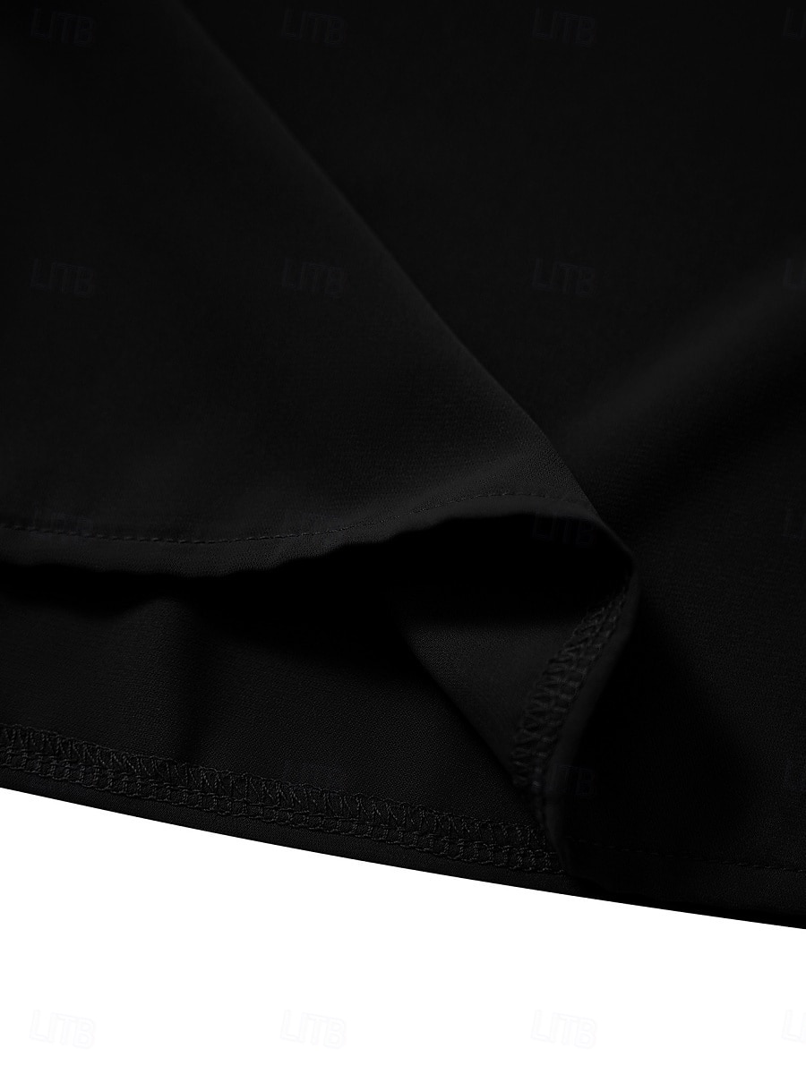 Damen Hemd Bluse Glatt Stilvoll Brautkleider schlicht 3/4 Ärmel kalte Schulter Normale Oberteile Täglich Patchwork Schwarz Blau Sommer Frühling 2025 - $27.99 –P7