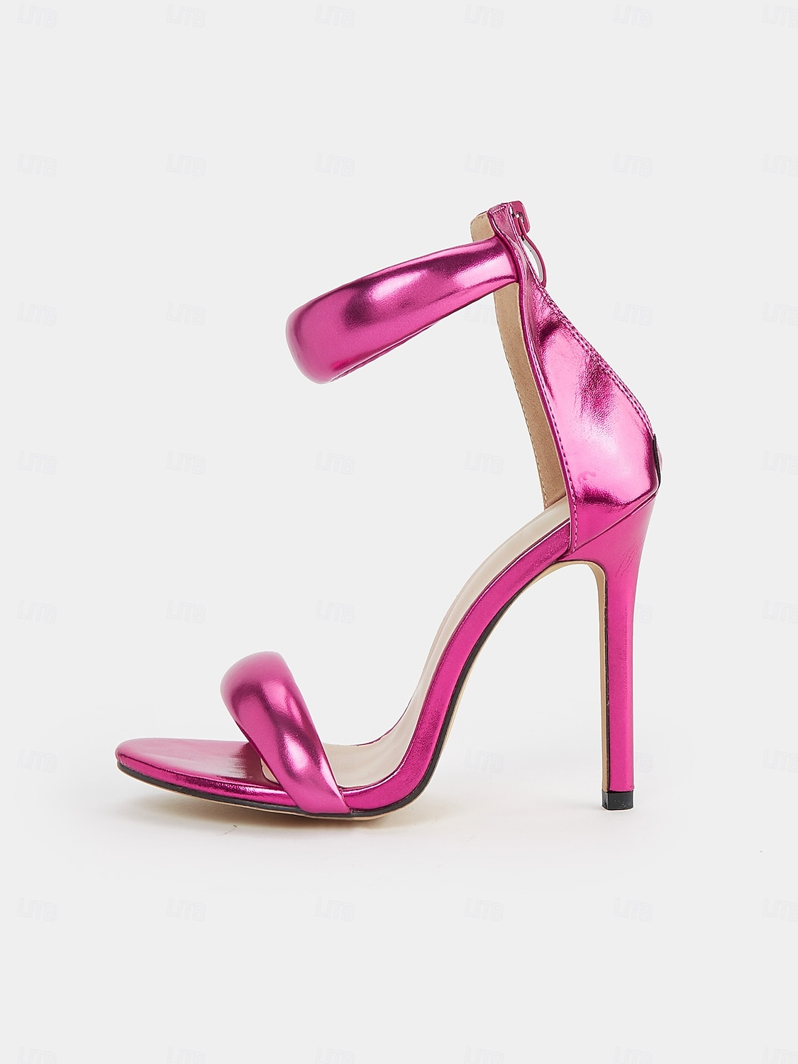 tacchi a spillo con cinturino alla caviglia metallizzato fucsia per donna - scarpe da festa particolari del 2026 a $54.99 –P4