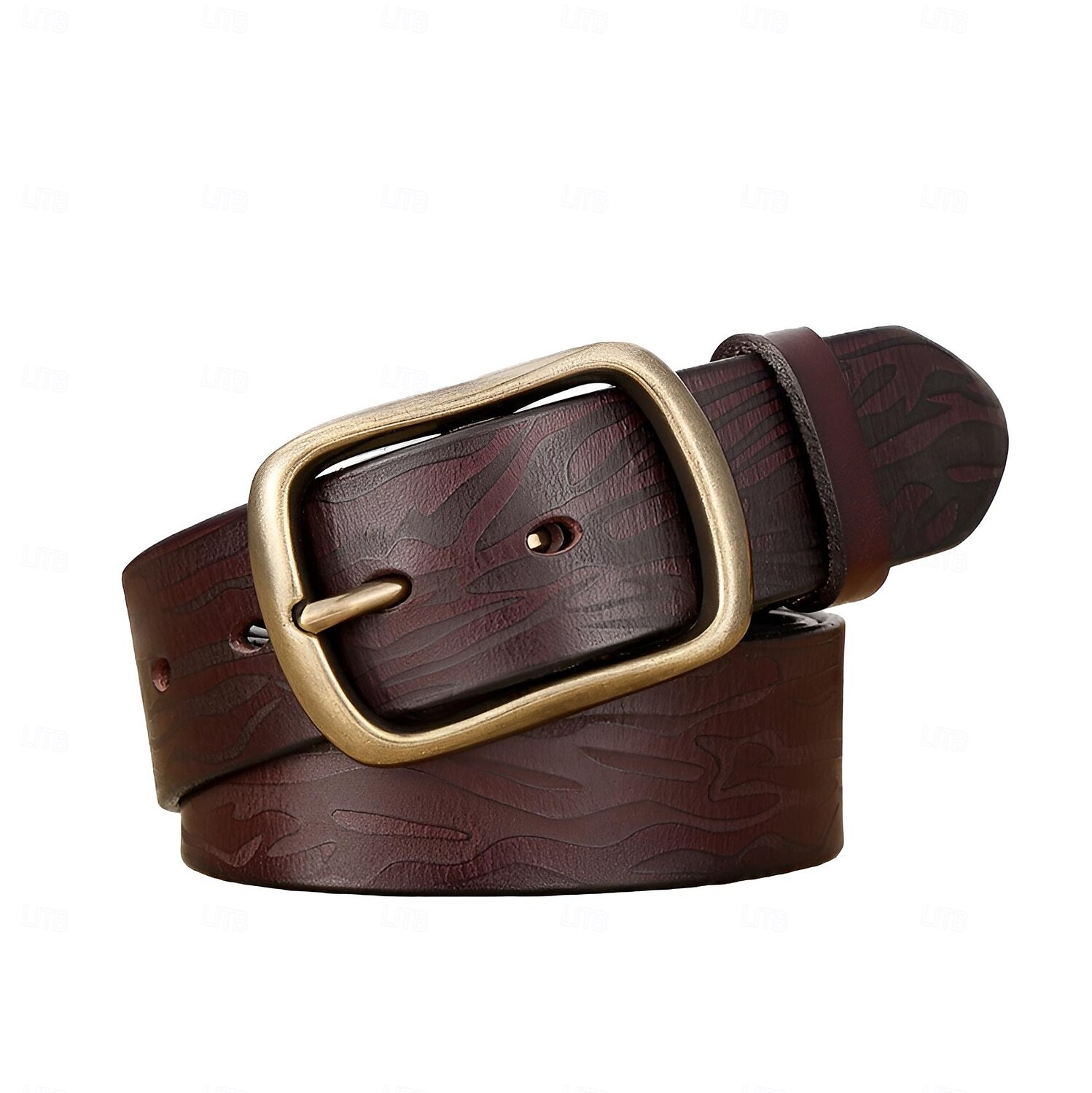 Herr Bälte Svart Brun Kohud Första lagret kohud Elegant Semester Vintage Reaktiv Tryck Skola Formell Bröllop 2025 - $31.99 –P4