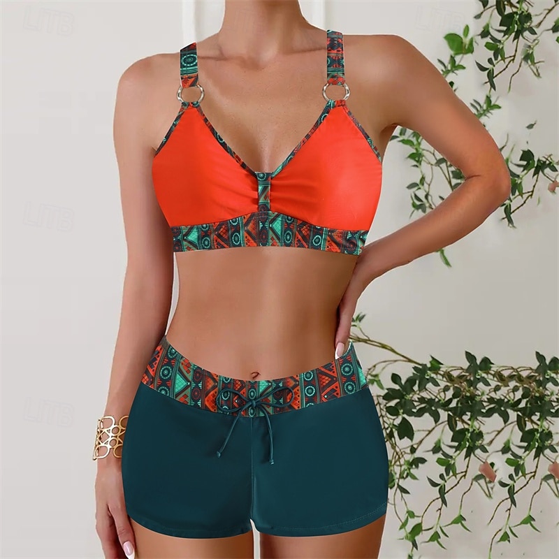 Per donna Tankini Costume da bagno a due pezzi Scollo a V Schiena aperta Costume da Bagno Costumi da bagno Blu Nero Asciugatura Rapida Leggero Traspirante Senza Maniche - Surf Spiaggia Nuoto Estate del 2026 a $19.99 –P12