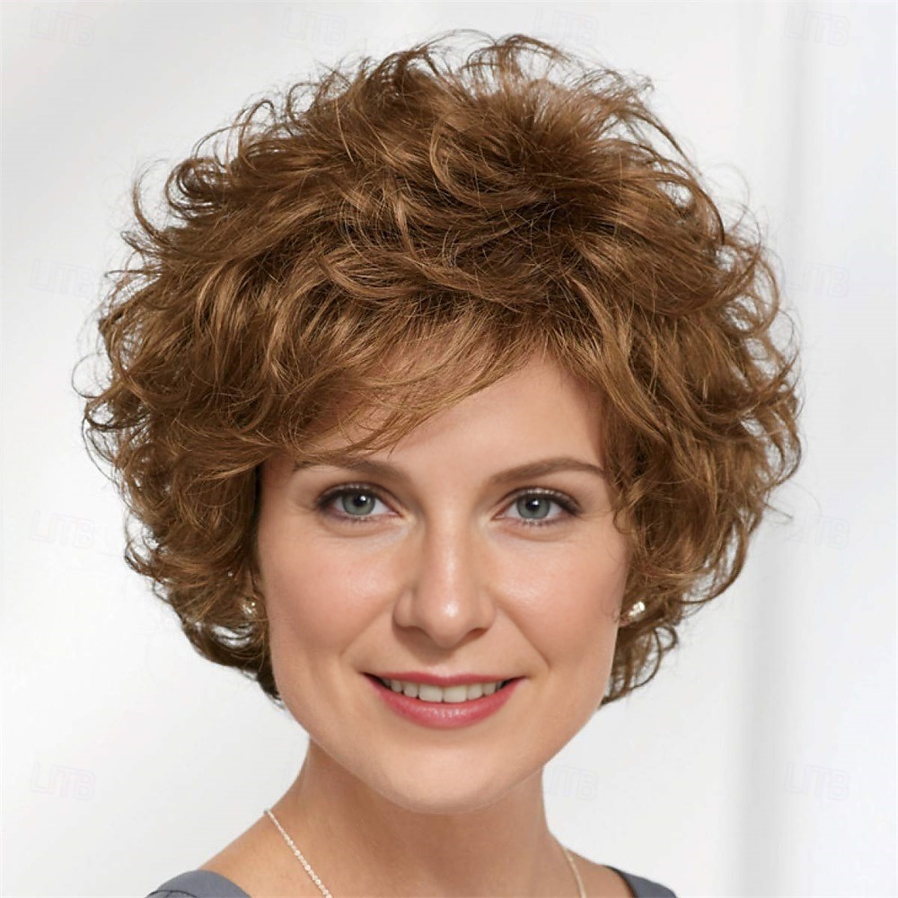 Nora WhisperLite Wig  Short Volume-Rich Layers Of Soft Feathery Waves / Multi-tonal Shades of Blonde Silver Brown and Red 2025 - $24.99 –P3