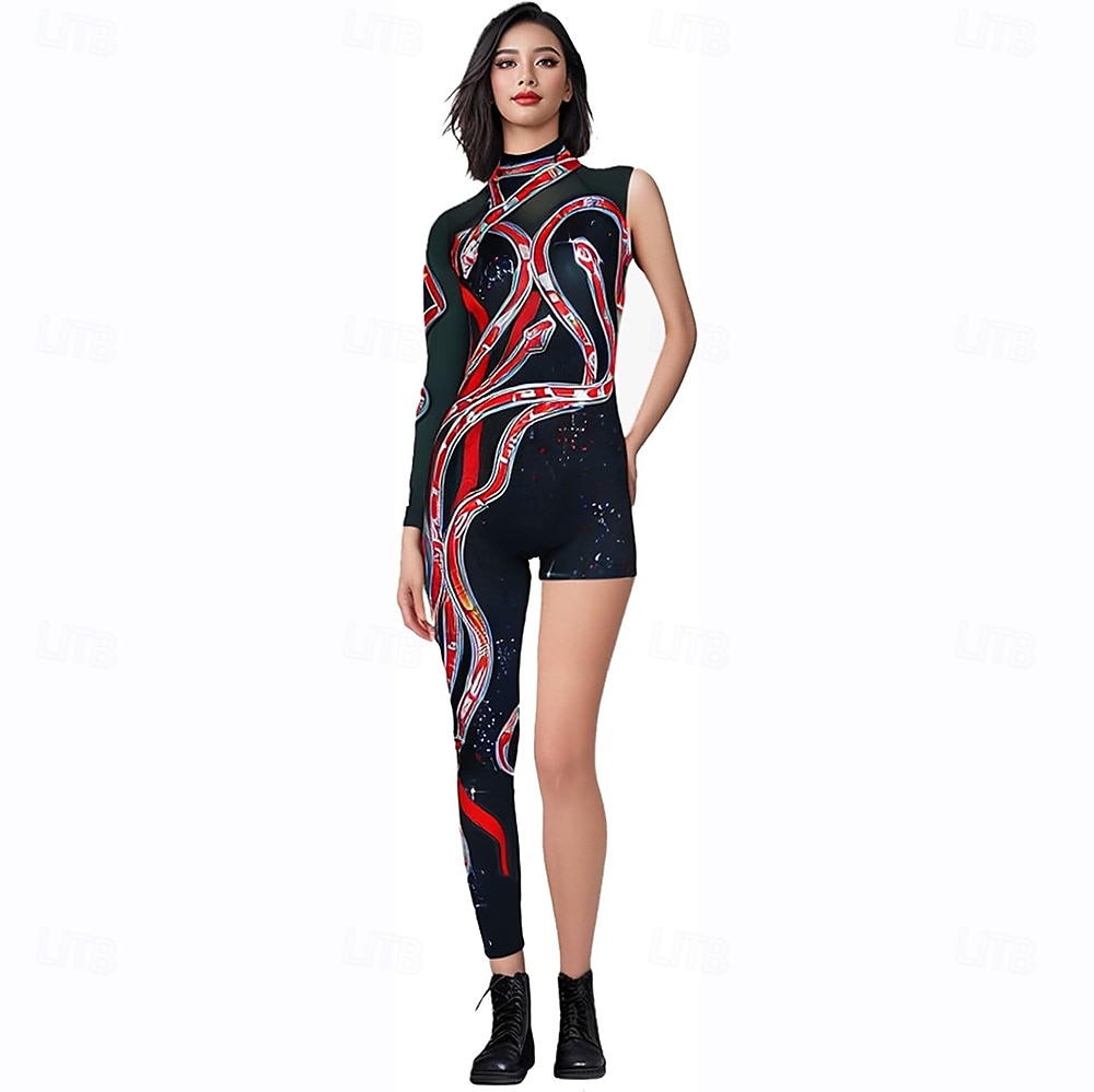 Taylor Halloween Kombinezon ze skóry Body Strój karnawałowy Cosplay Dla dorosłych Damskie Karnawał Mardi Gras Karnawał Spektakl Koncert Łatwe kostiumy na Halloween Wystroić 2025 - $32.99 –P4