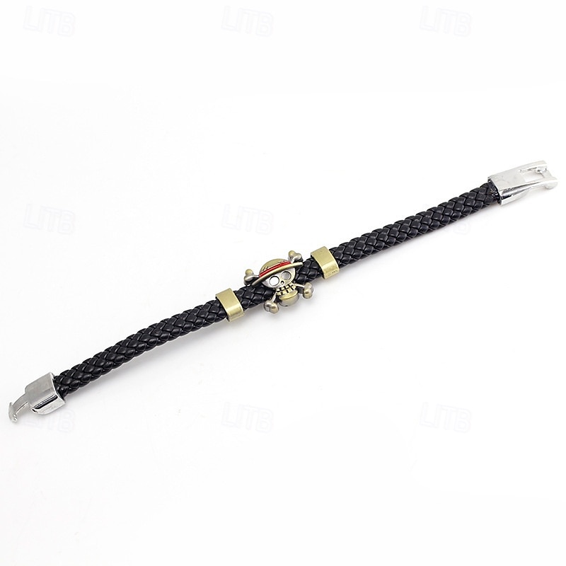 One Piece Bracelet PU Leather Anime Cartoon Accessories Luffy Cosplay Accessories Unisex Casual Daily Gift 2025 - $17.99 –P4