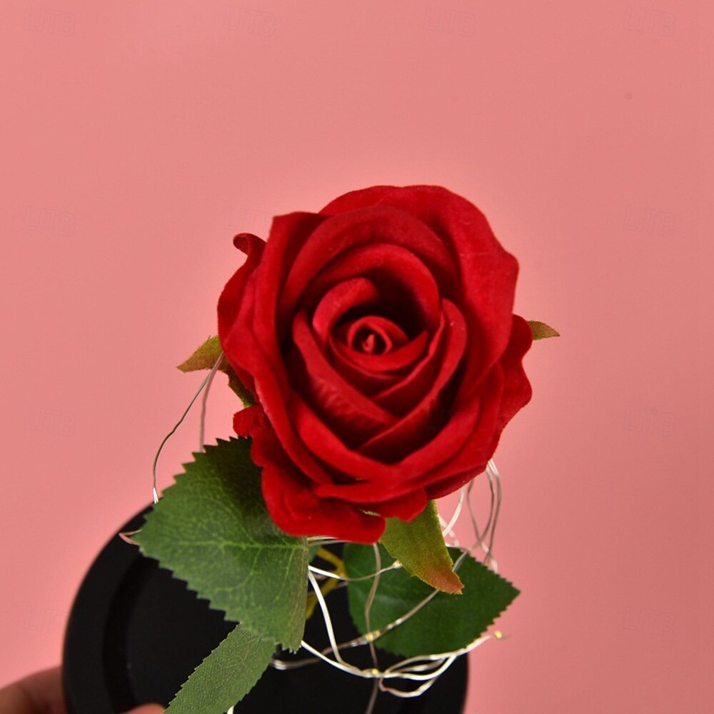 Galaxy Rose Lamps Simulated Rose 24k Gold Foil Rose Glass Led Light Light Up Rose In Glass Gift for Valentine's Day 2025 - $31.99 –P11