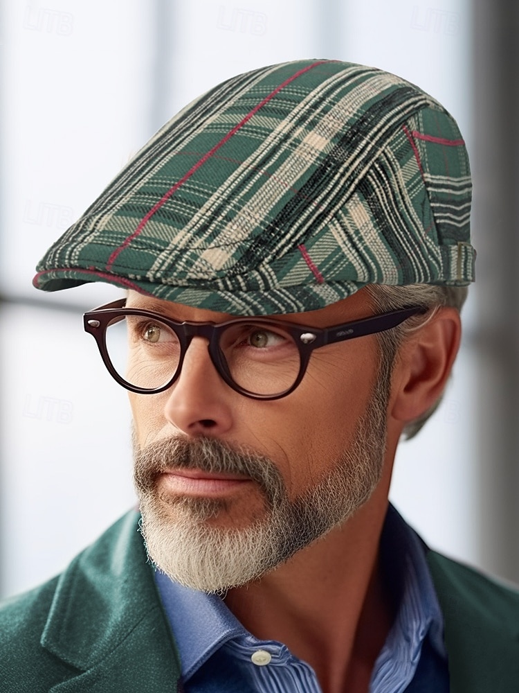 casquette plate à carreaux pour homme – chapeau gavroche de style vintage pour la Saint-Patrick, tenues décontractées, activités de plein air et vêtements de tous les jours de 2025 ? $14.99 –P1