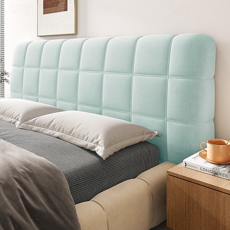 Copritestata in velluto di cristallo con imbottitura in cotone PP, antipolvere &Copri testiera antiurto, queen/king/full, lati elastici adatti a varie testiere del 2025 a $21.99 –P11