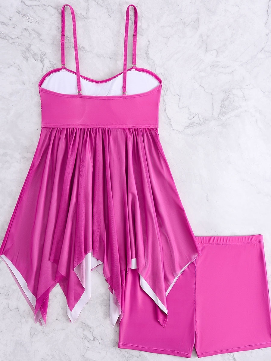 Kvinnors simkläder simklänningar en del tankini baddräkt ryggen bar hög midja smal semester strandkläder enfärgad U-hals ärmlös baddräkter 2025 - $33.99 –P7
