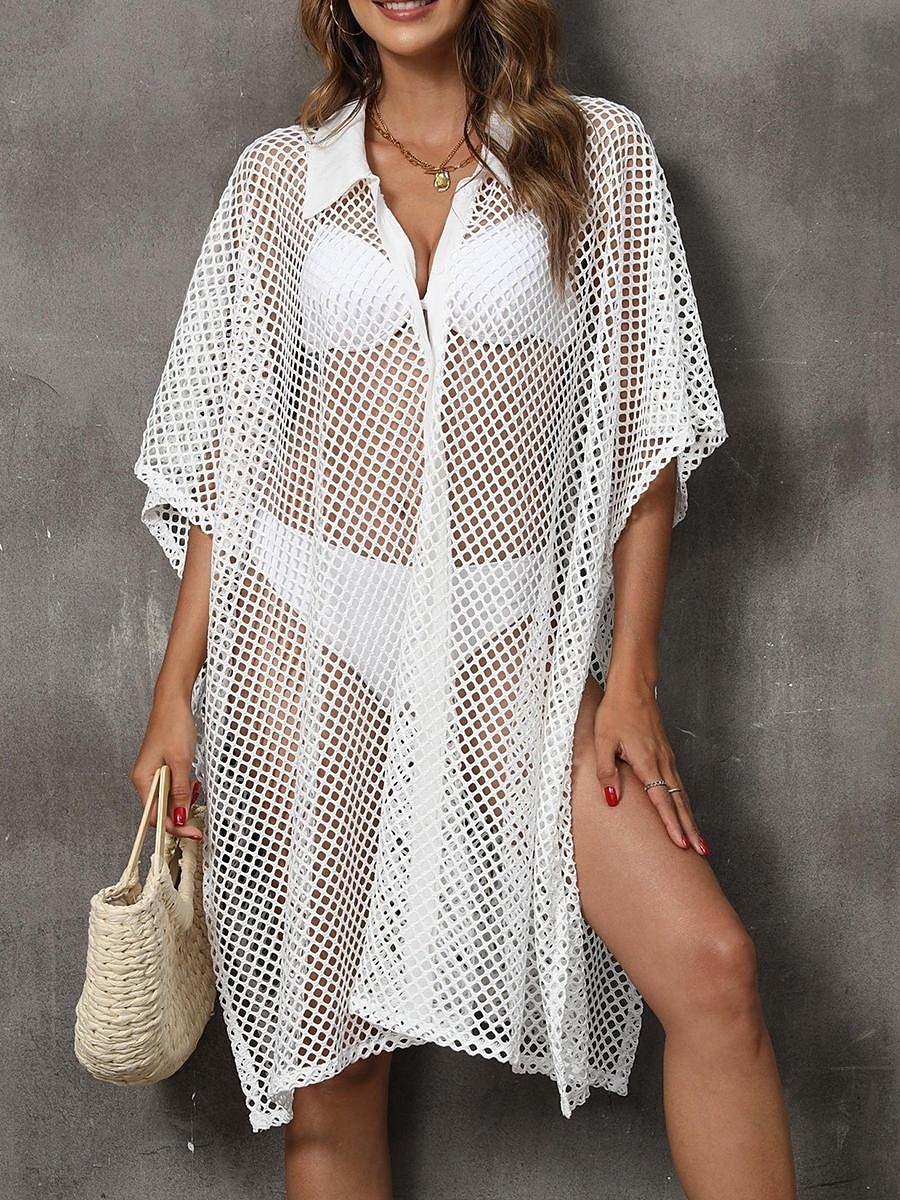 Damen Badeanzug Zudecken Schwimm-Kleid Bademode Ausgeschnitten Urlaub Strandbekleidung Glatt Langarm Badeanzüge 2025 - $29.99 –P3