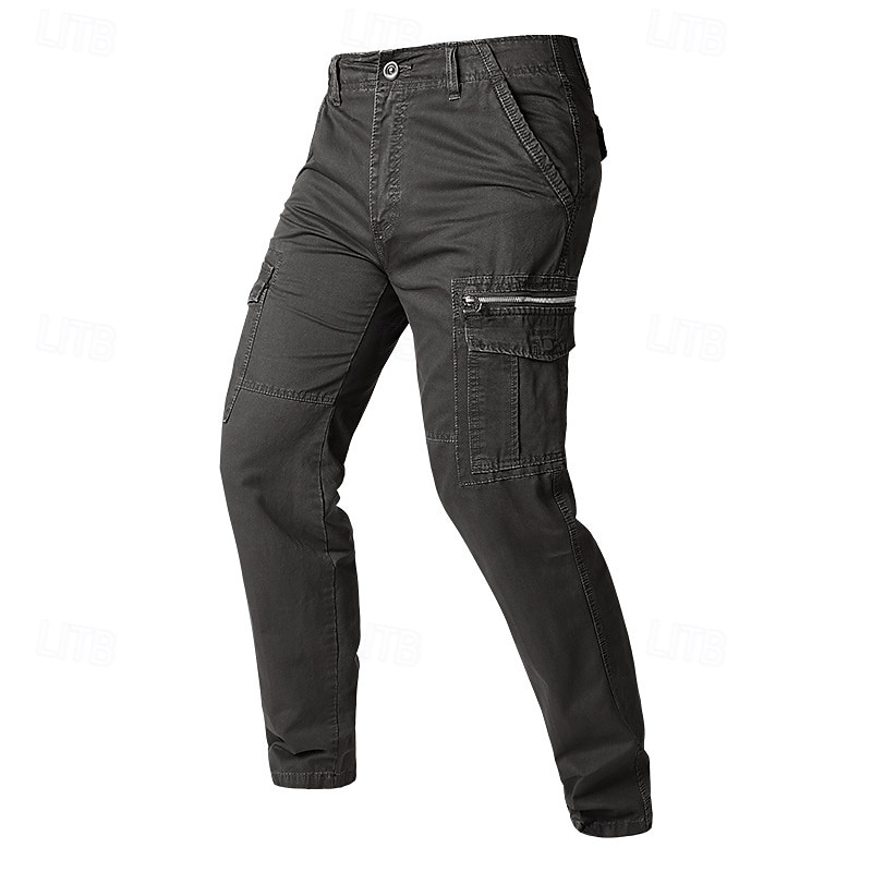 Per uomo Pantaloni cargo Tasca con cerniera Multi tasca Gamba dritta Liscio Traspirazione umidità Indossabile Lunghezza intera Esterno Giornaliero Campeggio e hiking Sportivo Di tendenza Nero Verde del 2025 a $34.99 –P6
