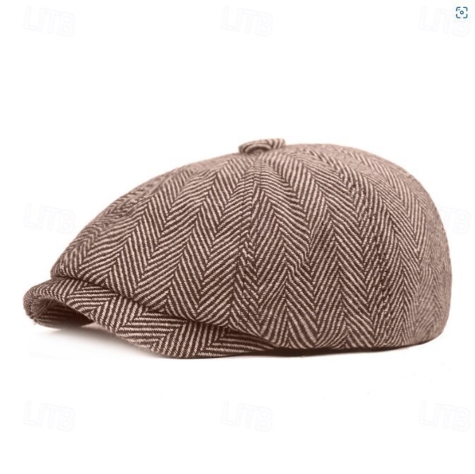 The Great Gatsby Gangster Retro Vintage Roaring 20s 1920s Beret Hat Men's All Costume Hat Vintage Cosplay Event / Party Festival Hat New Year 2025 - $25.99 –P12