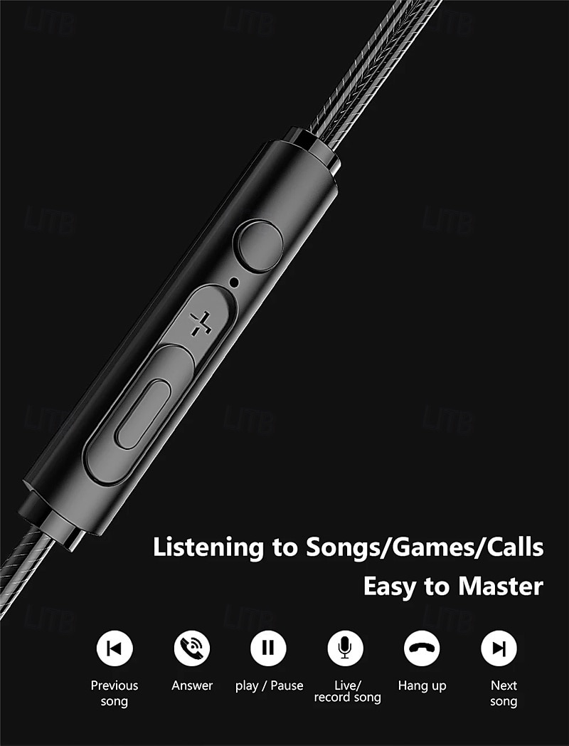 2025年 マイク付き有線イヤホン 3.5mm インイヤーヘッドフォン ノイズアイソレーション 防水 コードレス ステレオイヤホン 豊かな低音 1.2 メートルコード付き 携帯電話 ノートパソコン PC タブレット MP3 プレーヤー用音量コントロール  コレクション – $9.99 –P13