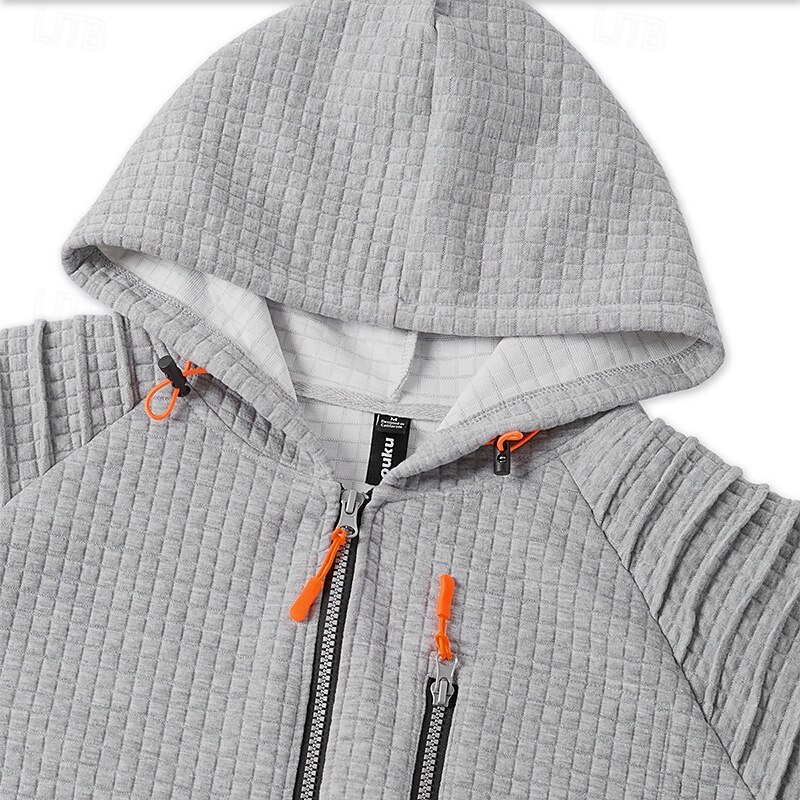 Homens Moletons Waffle Moletom Tático Preto Cáqui Cinzento Claro Com Capuz Tecido Zíper Bolsos Trabalho Desportos e Ar livre Casual Poliéster Roupa de rua Básico Casual Primavera & Outono Estações de 2025 por $32.99 –P3