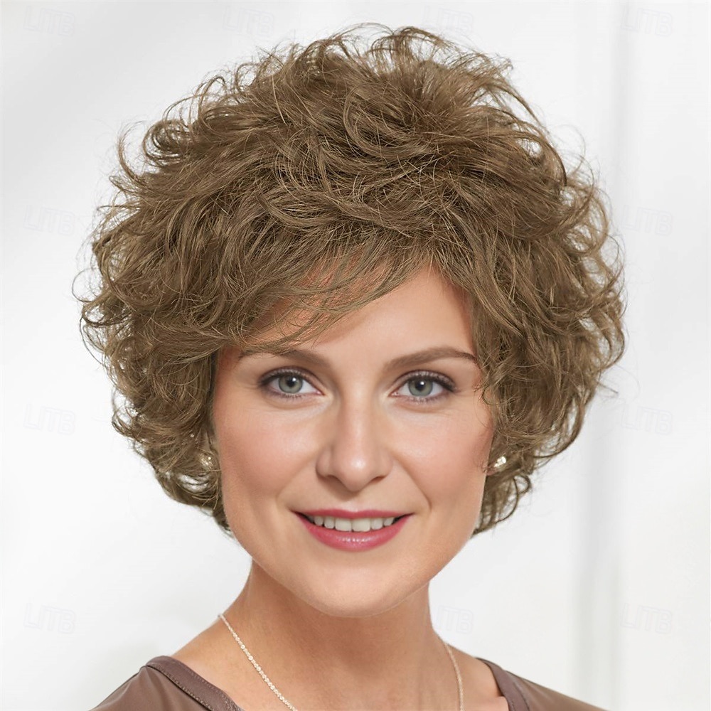 Nora WhisperLite Wig  Short Volume-Rich Layers Of Soft Feathery Waves / Multi-tonal Shades of Blonde Silver Brown and Red 2025 - $24.99 –P9
