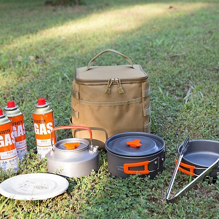 sac de rangement pour ustensiles de cuisine de camping en plein air, couleur unie, taille moyenne, sac à main pour pique-nique en plein air de 2025 ? $22.99 –P2