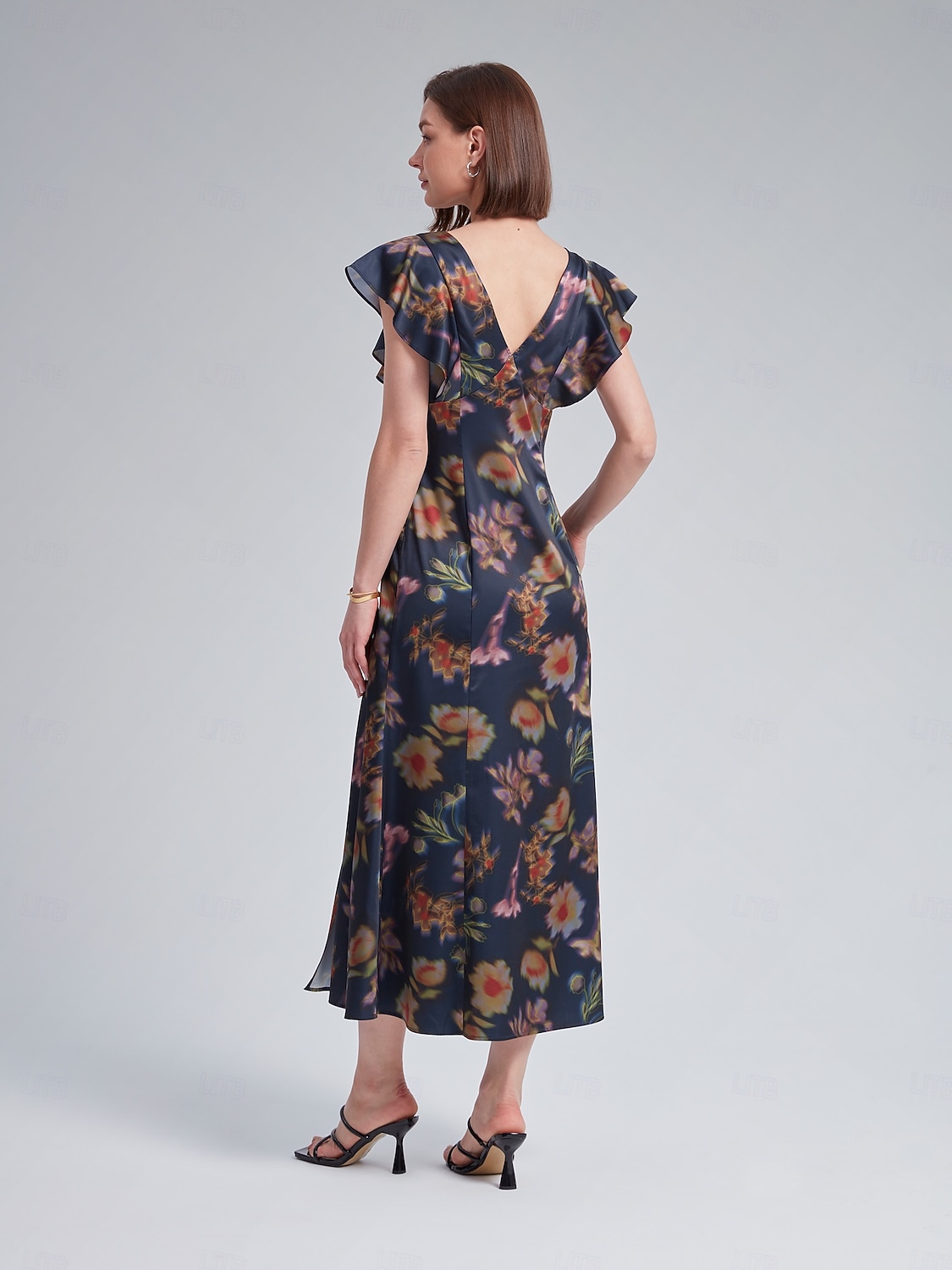 Flutter Sleeve Fitted Midi Dress 2025 - $71.99 –P11