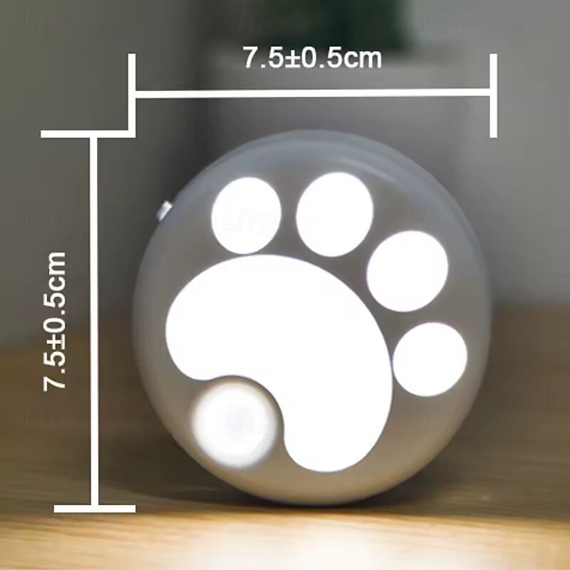 cat led nattlys usb oppladbart med bevegelsessensor, dimmebar skrivebordslampe for soverom, nattbord, kjøkken, skap og trapp 1stk 2025 - $16.49 –P1