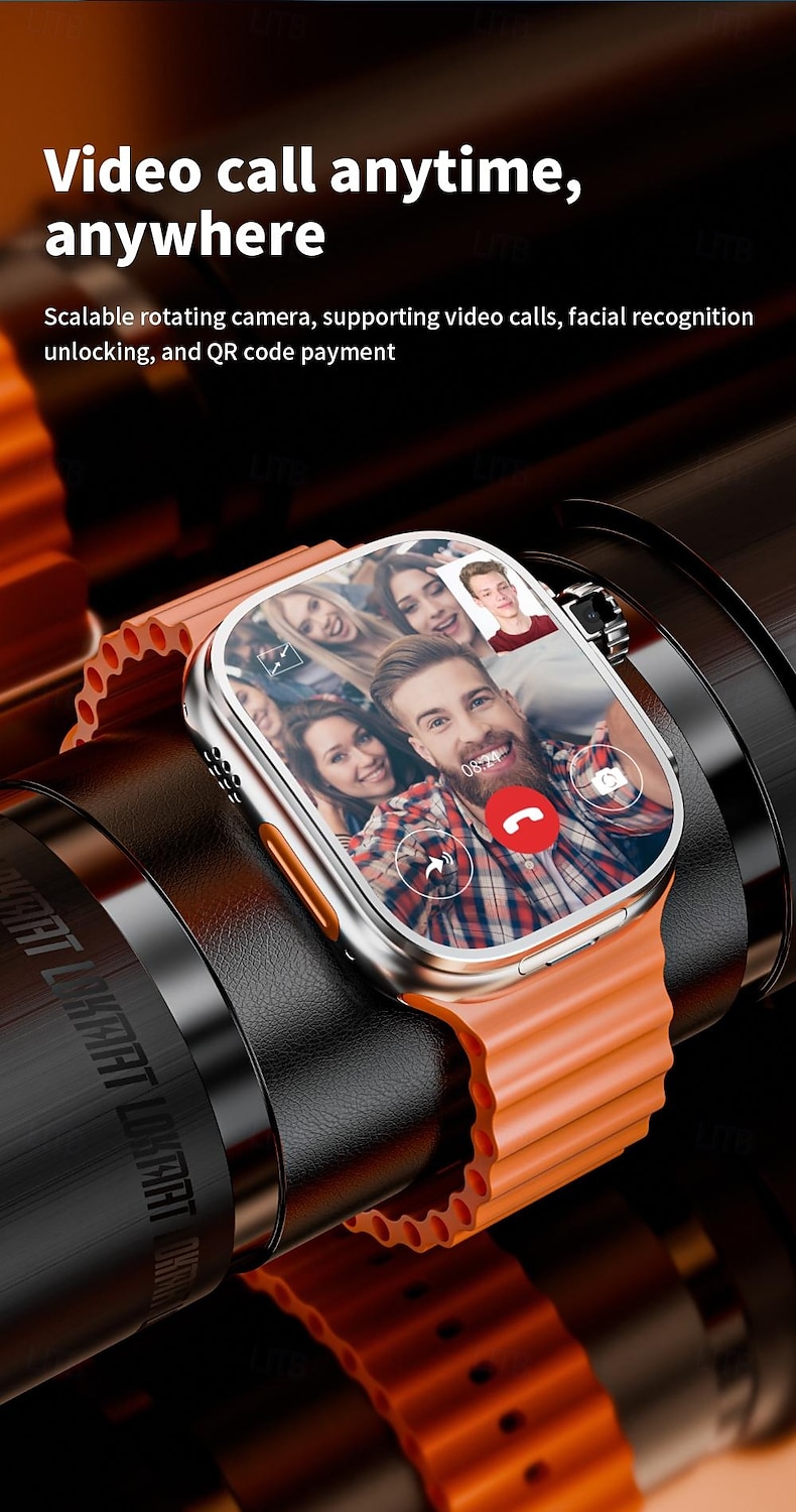 Умные часы LOKMAT XH12C 4G LTE телефон GPS монитор сердечного ритма Bluetooth Android iOS 2.06" 2025 - $113.99 –P6