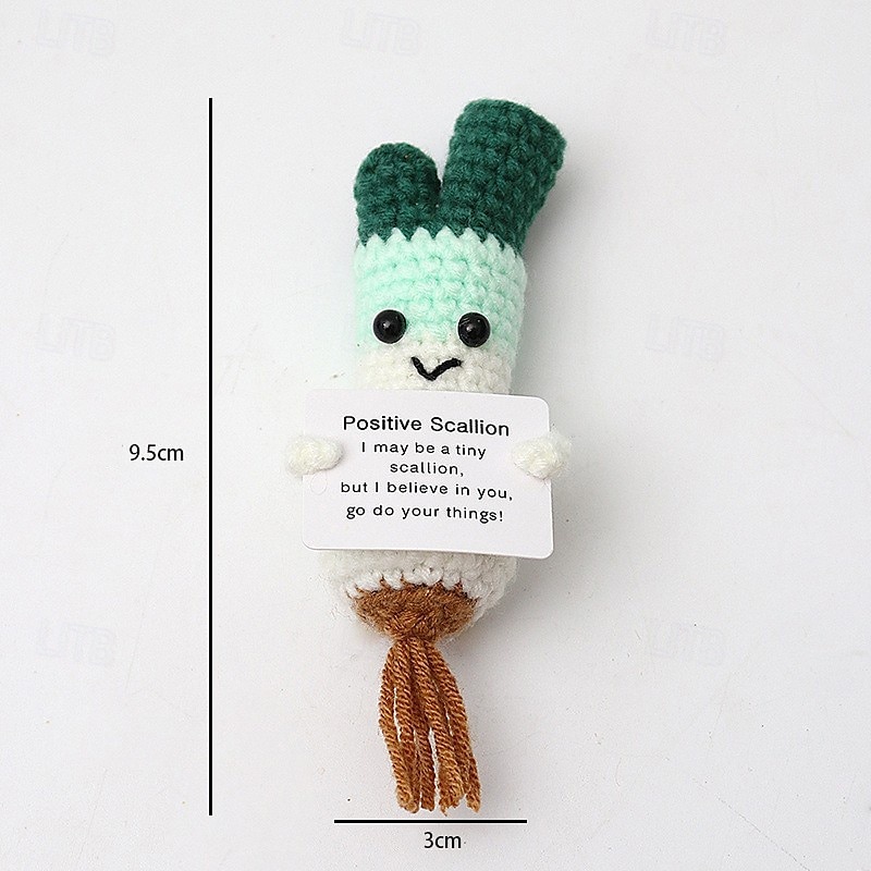 handgemachtes emotionales Gurkengeschenk Gurke Gehäkelte Puppe inspirierende Geschenke mit Karten süß gestrickt lustige Unterstützung Gurkenkartoffel Freund Geburtstag 2025 - $9.49 –P2