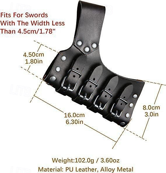 Punk & Gothic Middeleeuws Renaissance Cosplay kostuum Schede Zwaardhouder Piraat Krijger Ridder Viking Keltische ridder Kostuum Voor heren Dames Keltisch Piraat Fantasie Halloween Maskerade Prestatie 2026 - $16.99 –P2